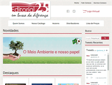 Tablet Screenshot of editorial25.com.br